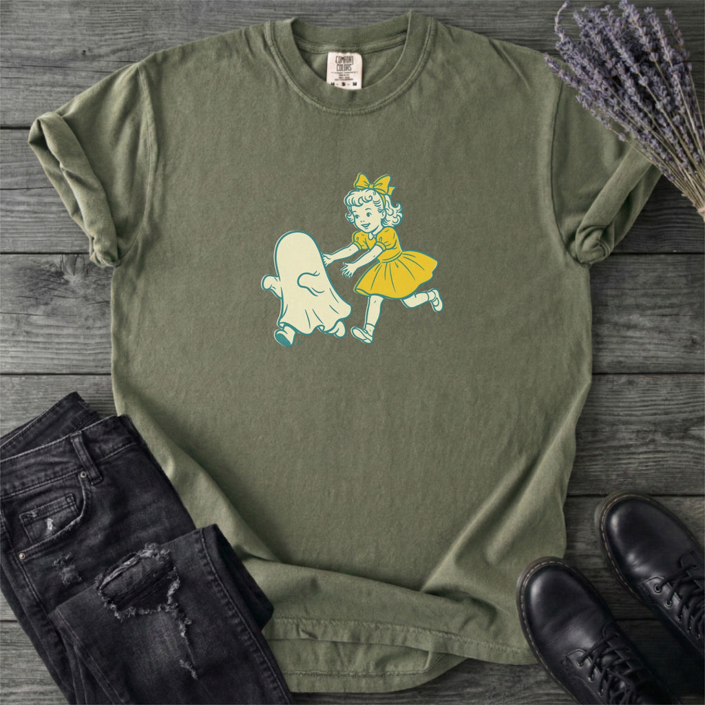 Girl Chasing Ghost T-Shirt