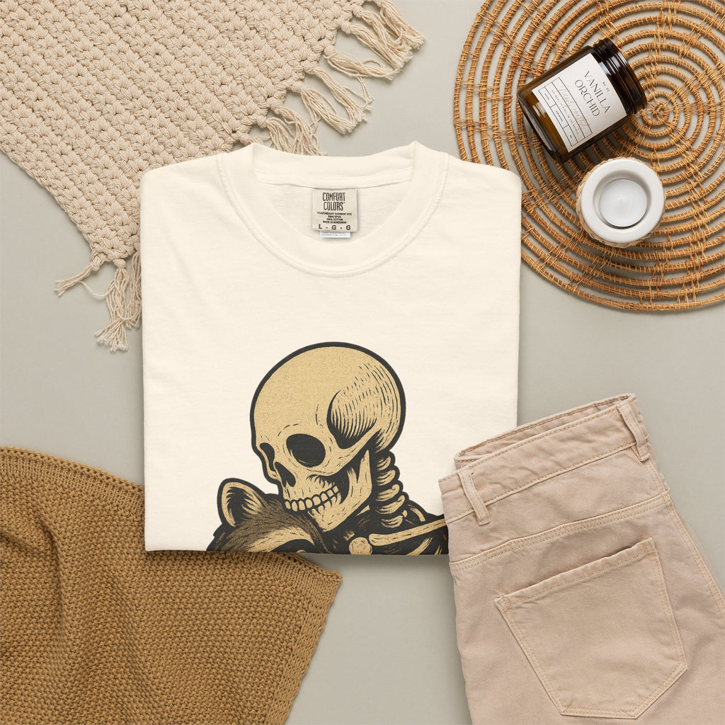 Skeleton Raccoon Hug T-Shirt