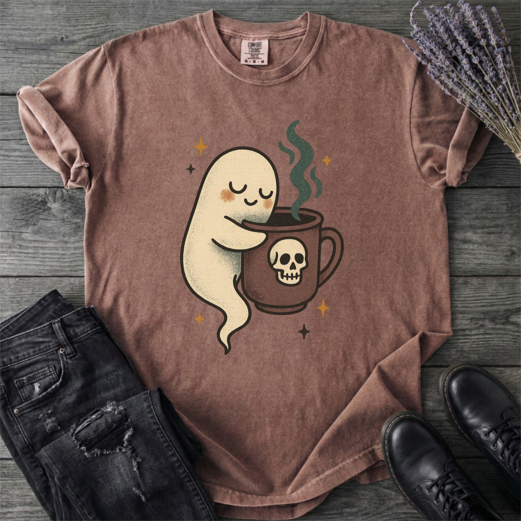 Ghost Coffee Hug T-Shirt