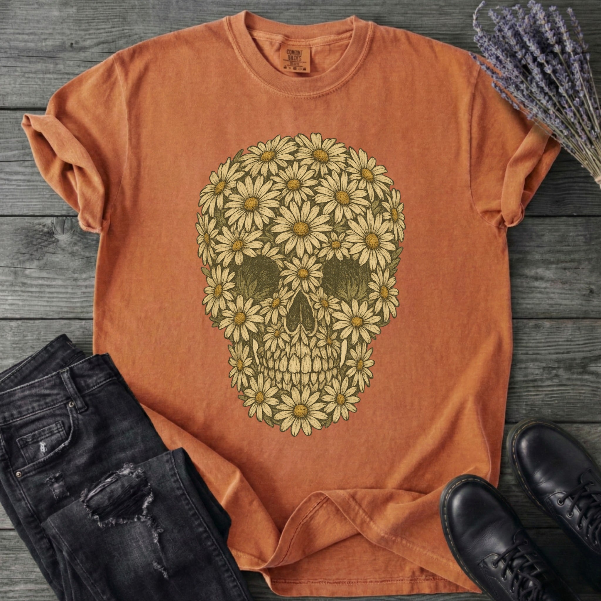 Daisy Skull T-Shirt
