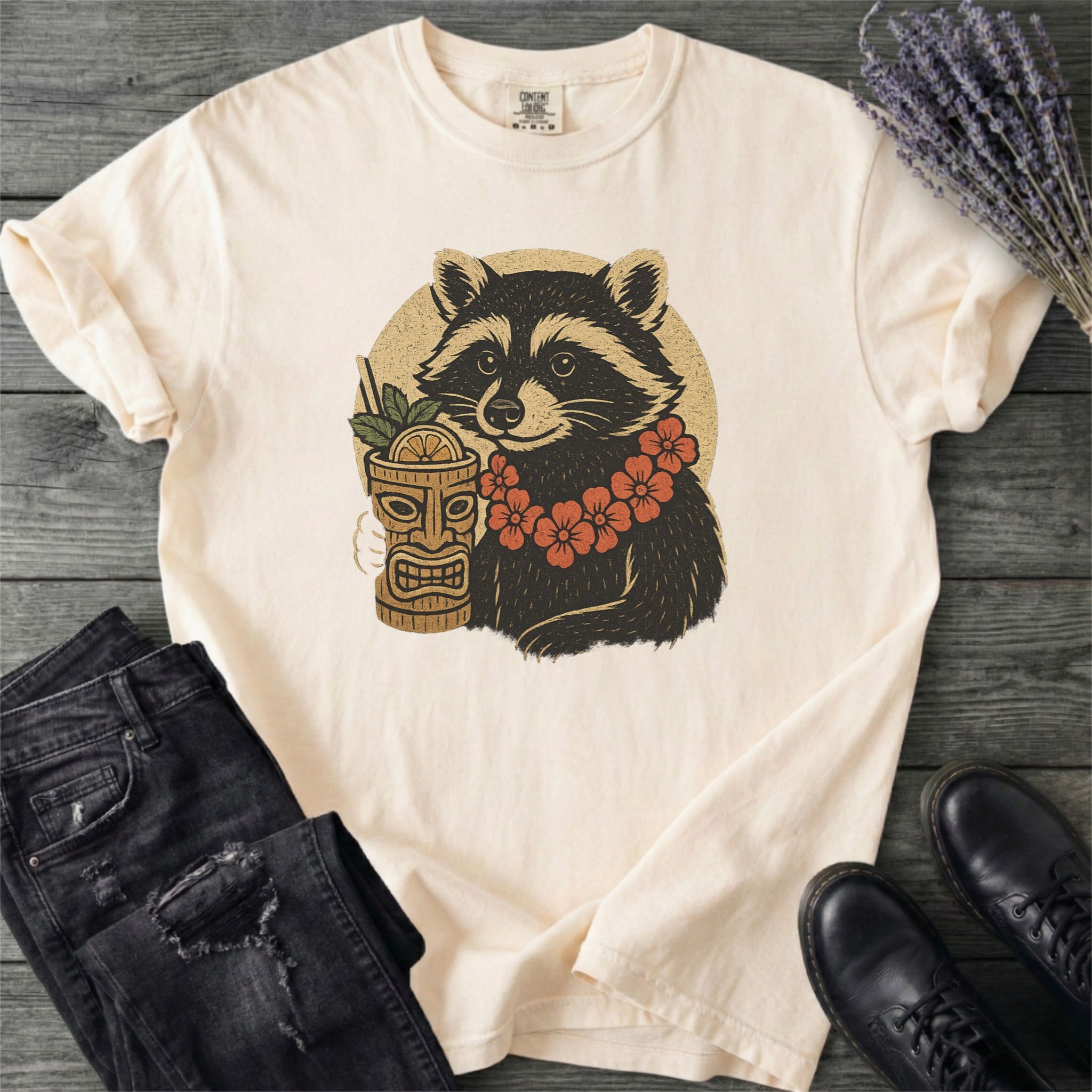 Raccoon Tiki T-Shirt