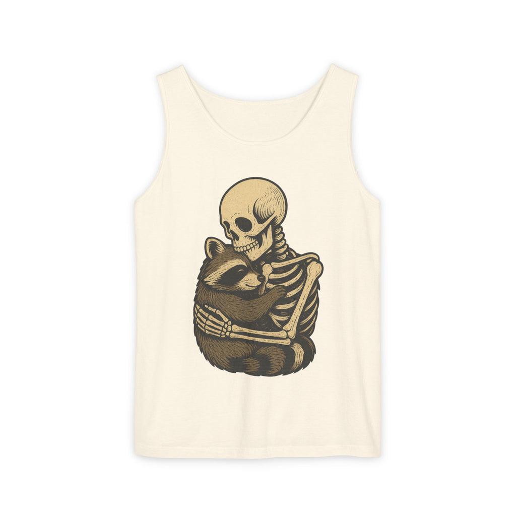 Skeleton Raccoon Hug Tank Top