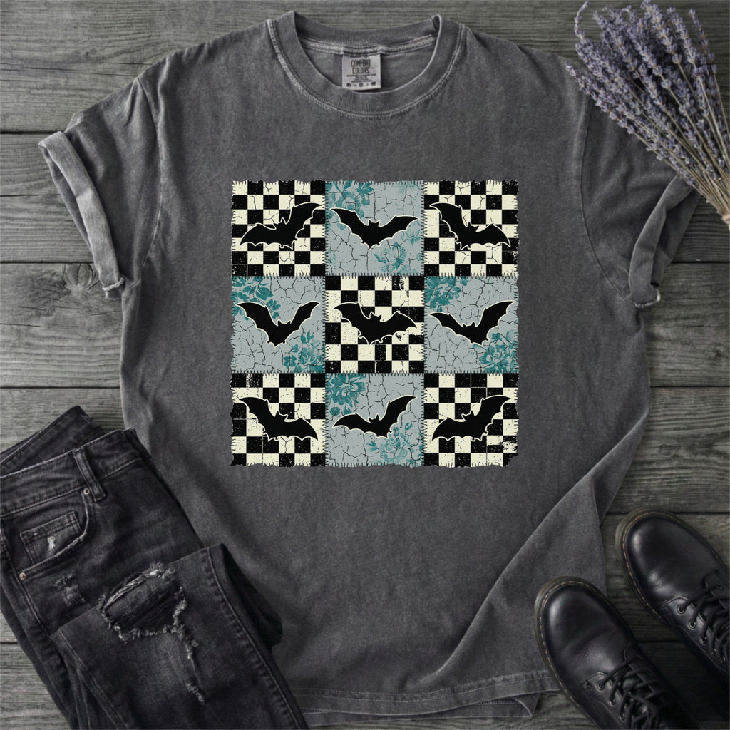 Distressed Bat Grid T-Shirt