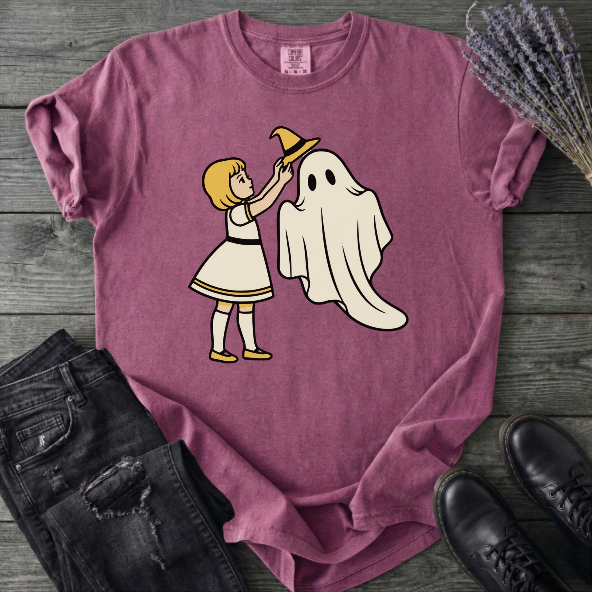 Retro Storybook Ghost Which Hat T-Shirt