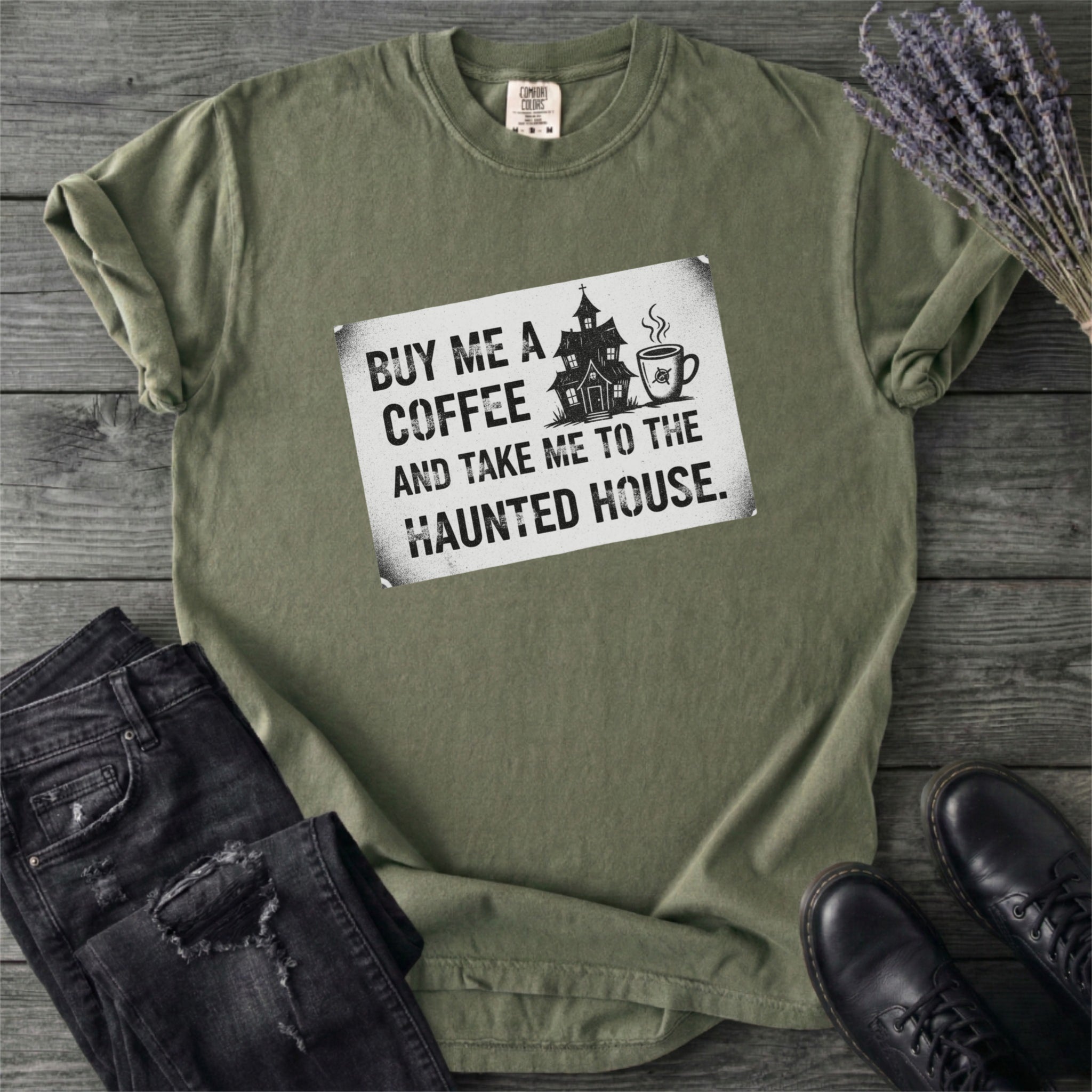 Coffee & Haunted House T-Shirt