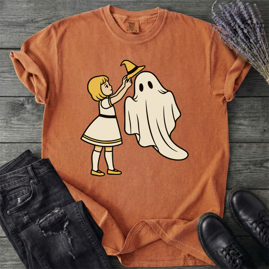 Retro Storybook Ghost Which Hat T-Shirt