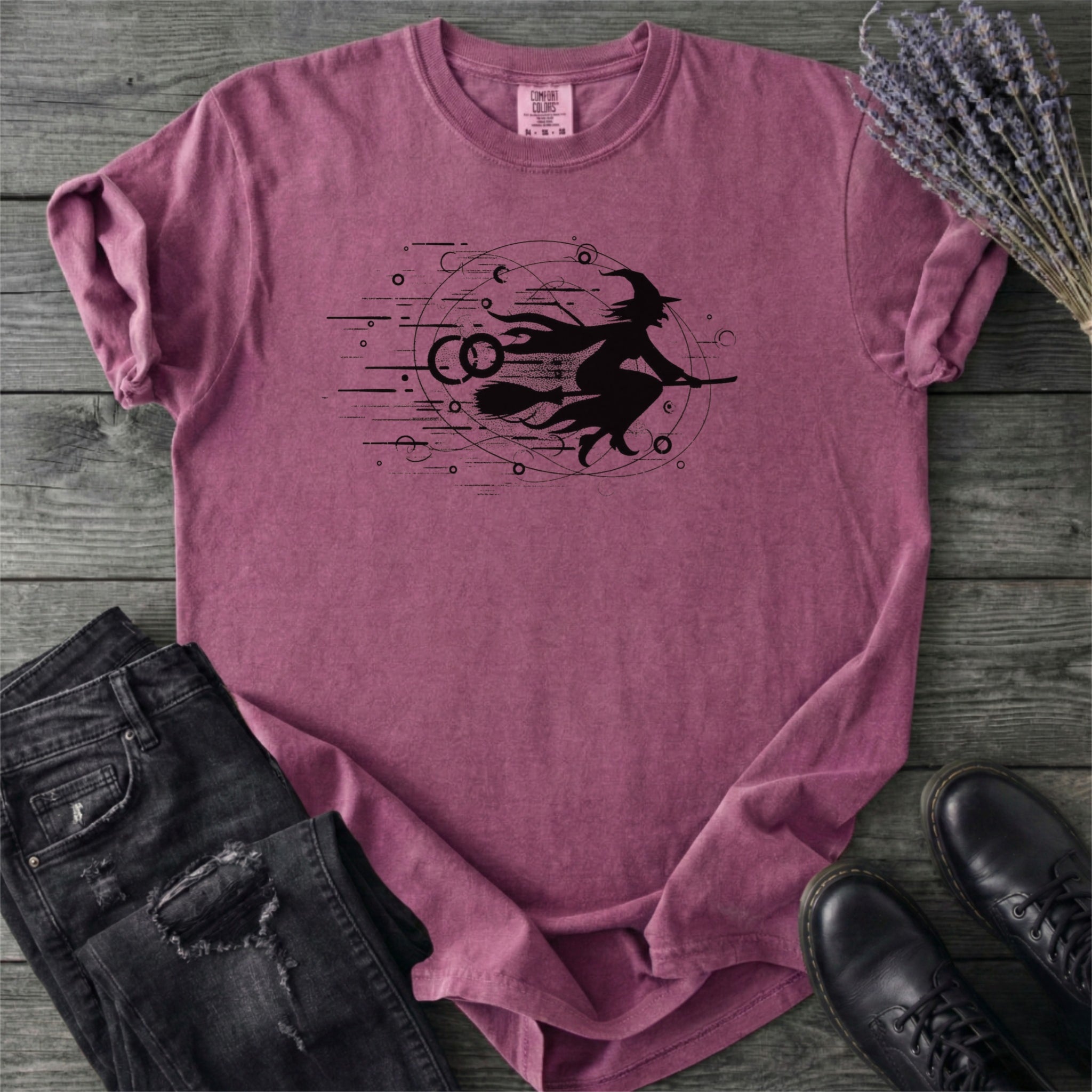 Flying Witch Grunge T-Shirt