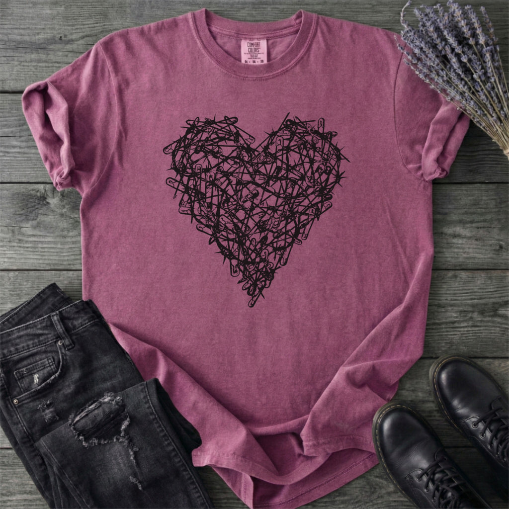 Safety Pin Heart T-Shirt