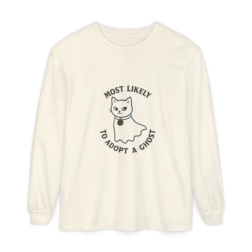 Most Likely To Adopt A Ghost Cat Long Sleeve T-Shirt