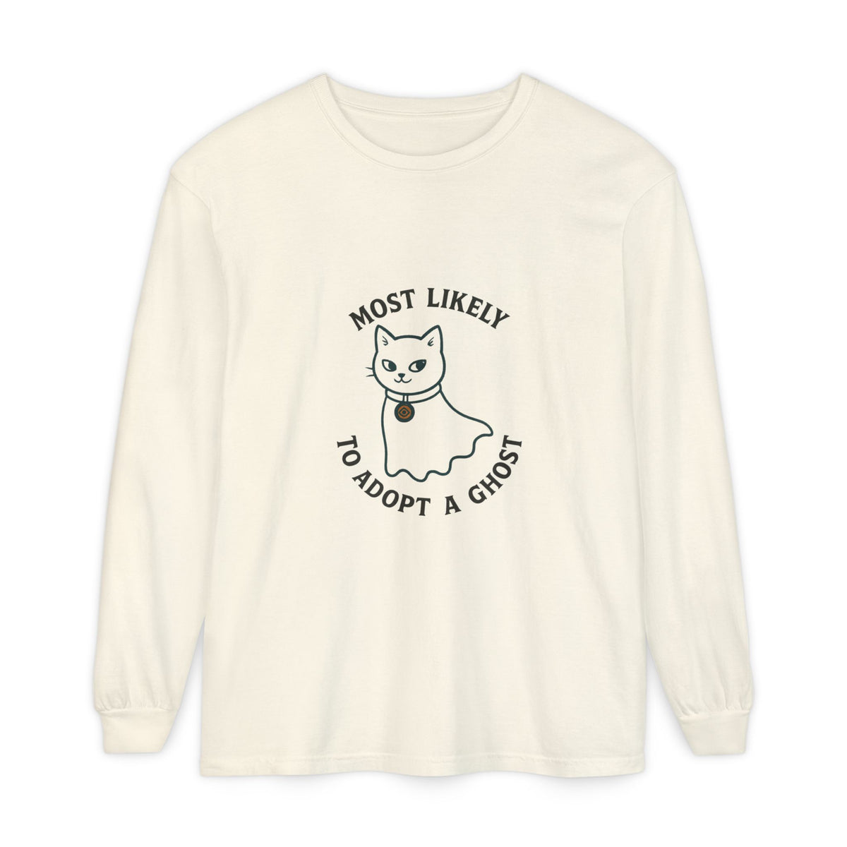 Most Likely To Adopt A Ghost Cat Long Sleeve T-Shirt
