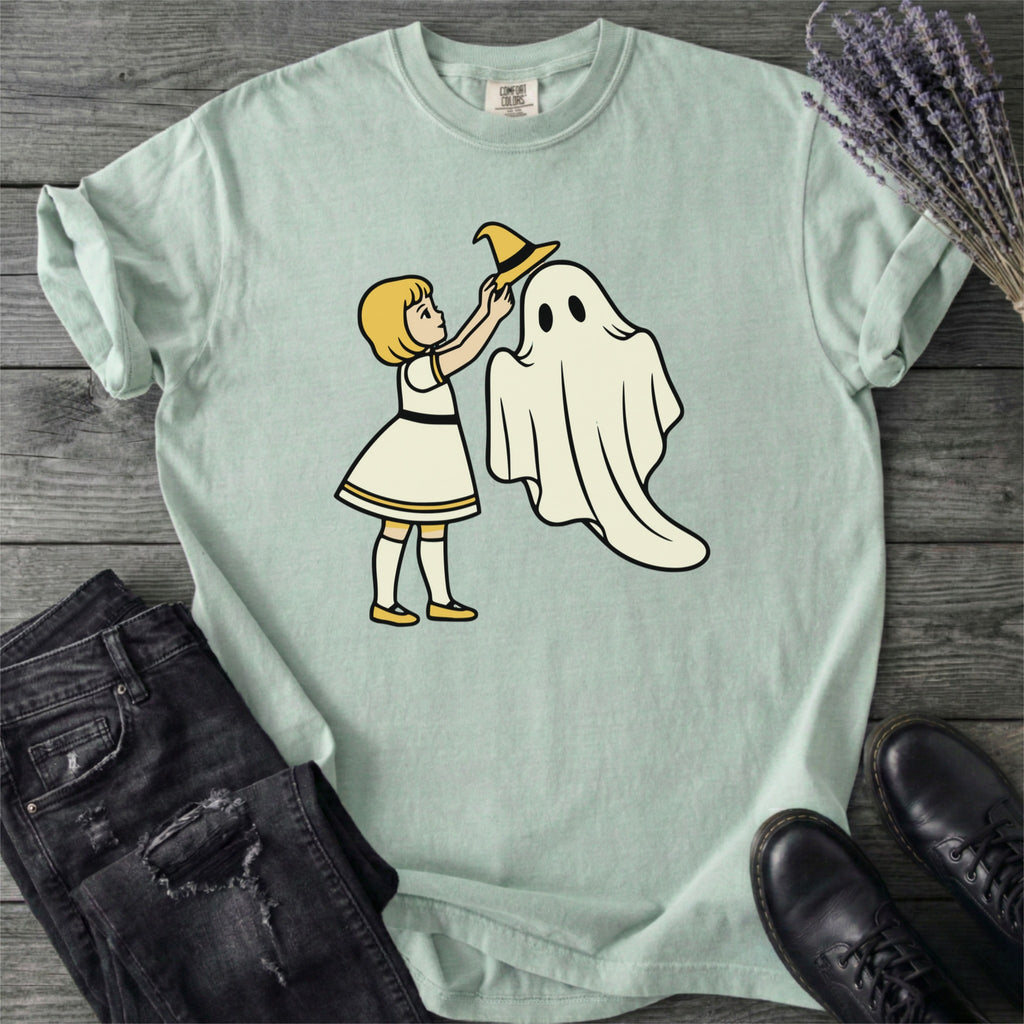 Retro Storybook Ghost Which Hat T-Shirt