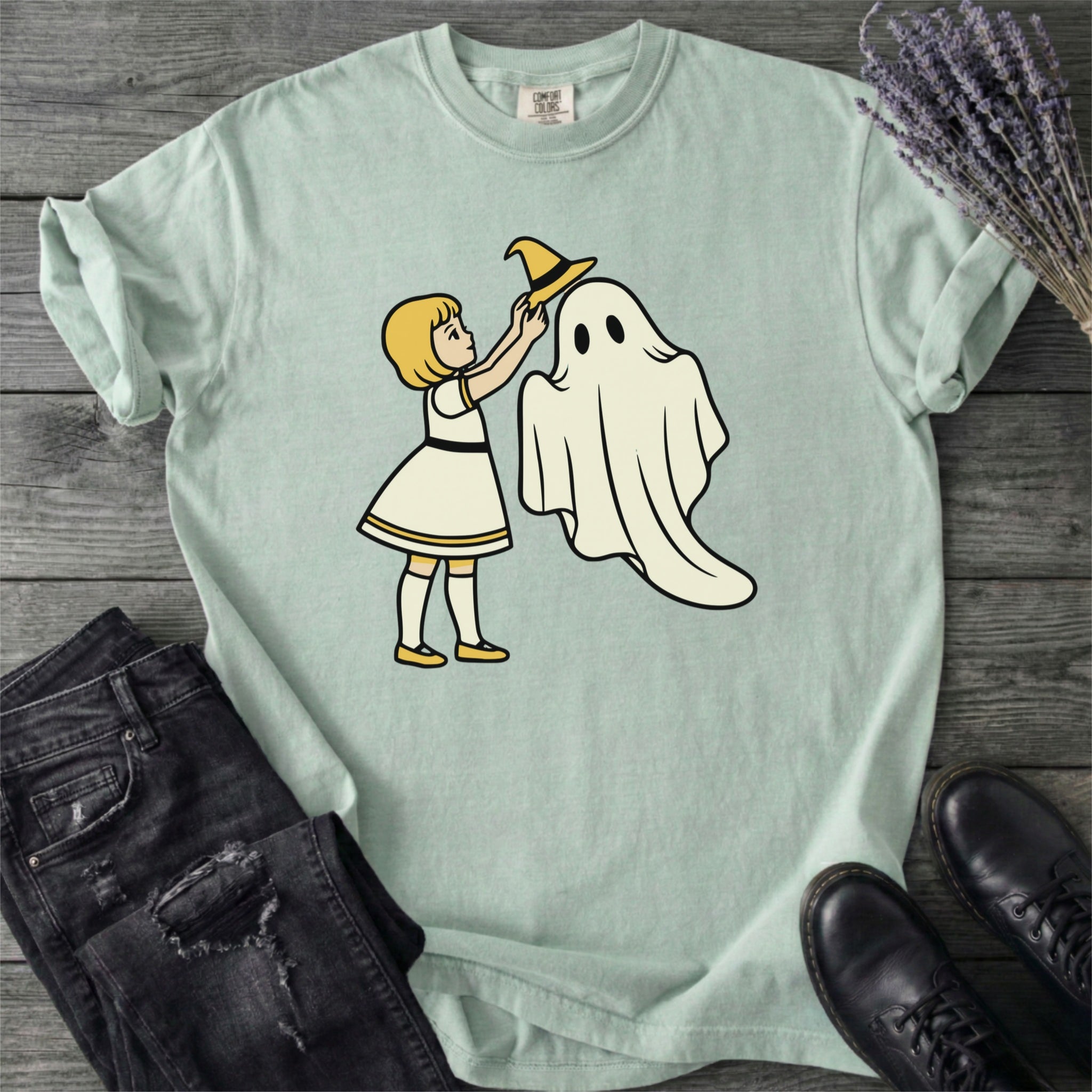 Retro Storybook Ghost Which Hat T-Shirt
