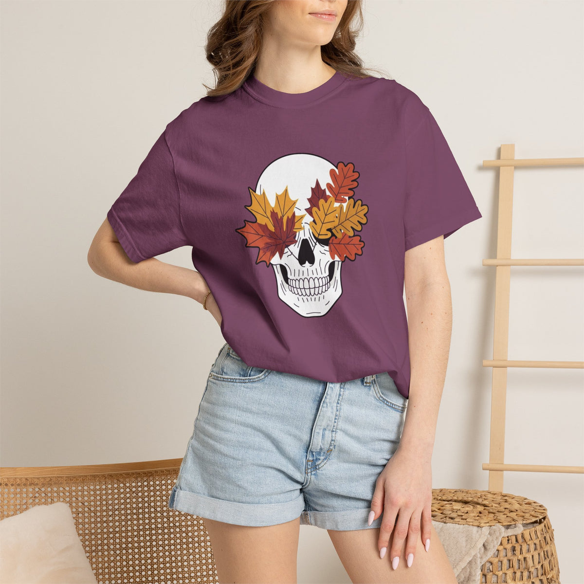 Fall Leaf Skull T-Shirt