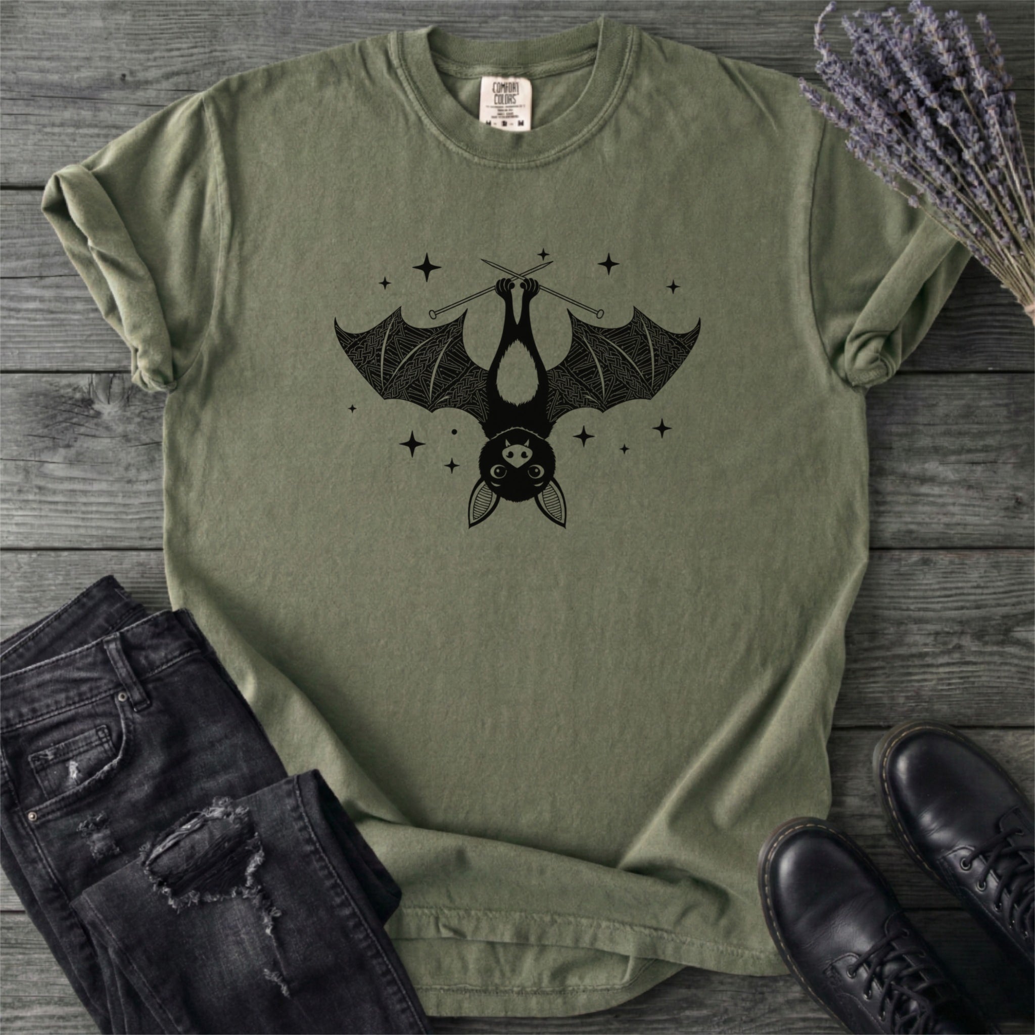 Bat Knitting T-Shirt