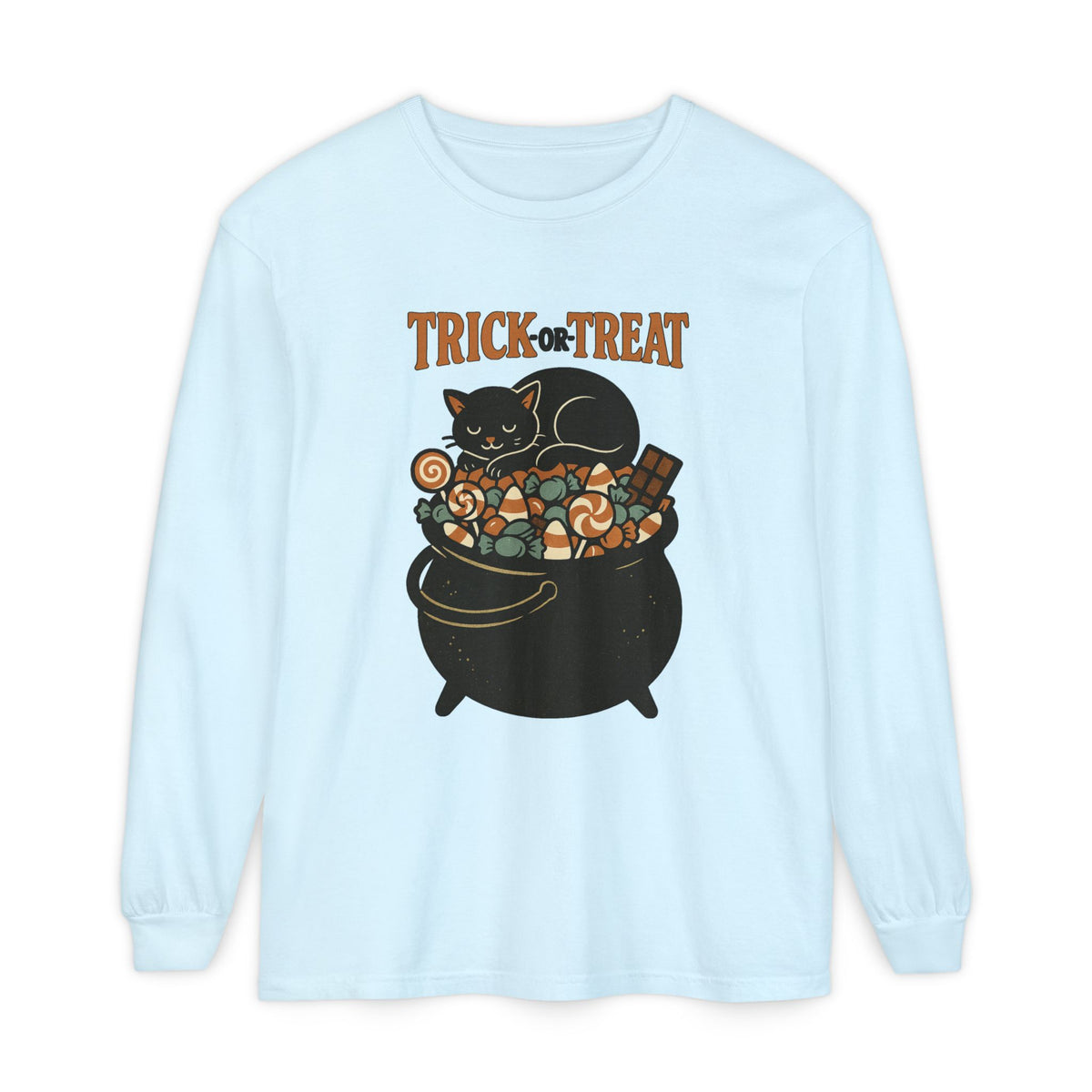 Trick Or Treat Candy Cauldron Long Sleeve T-Shirt