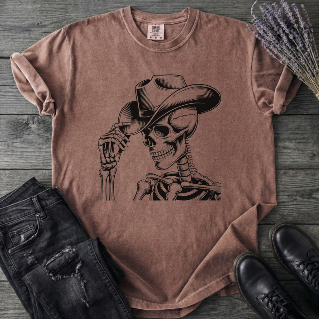 Cowboy Hat Skeleton Western T-Shirt