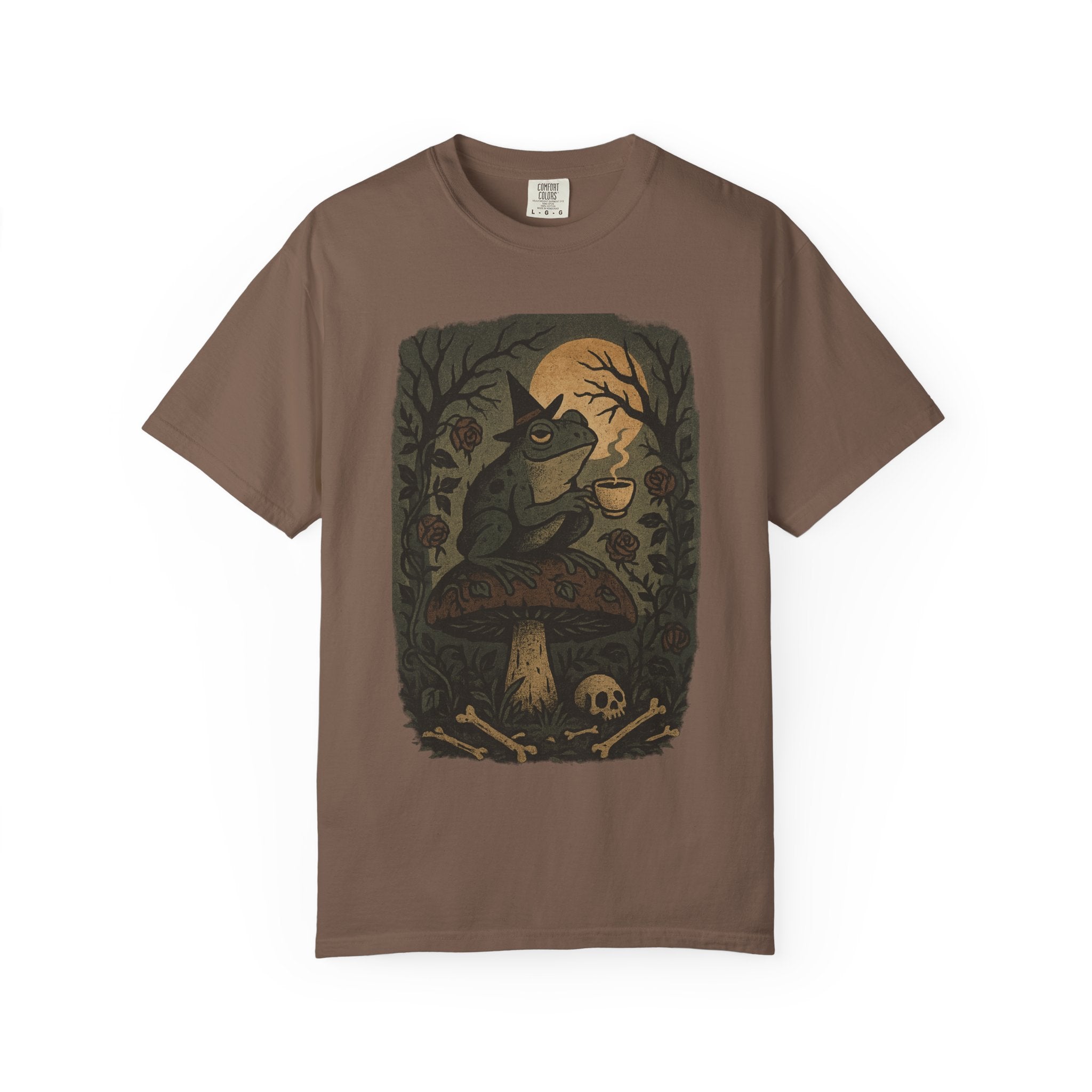 Witchy Frog Coffee Mushroom T-Shirt