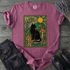 Stained Glass Garden Cat T-Shirt