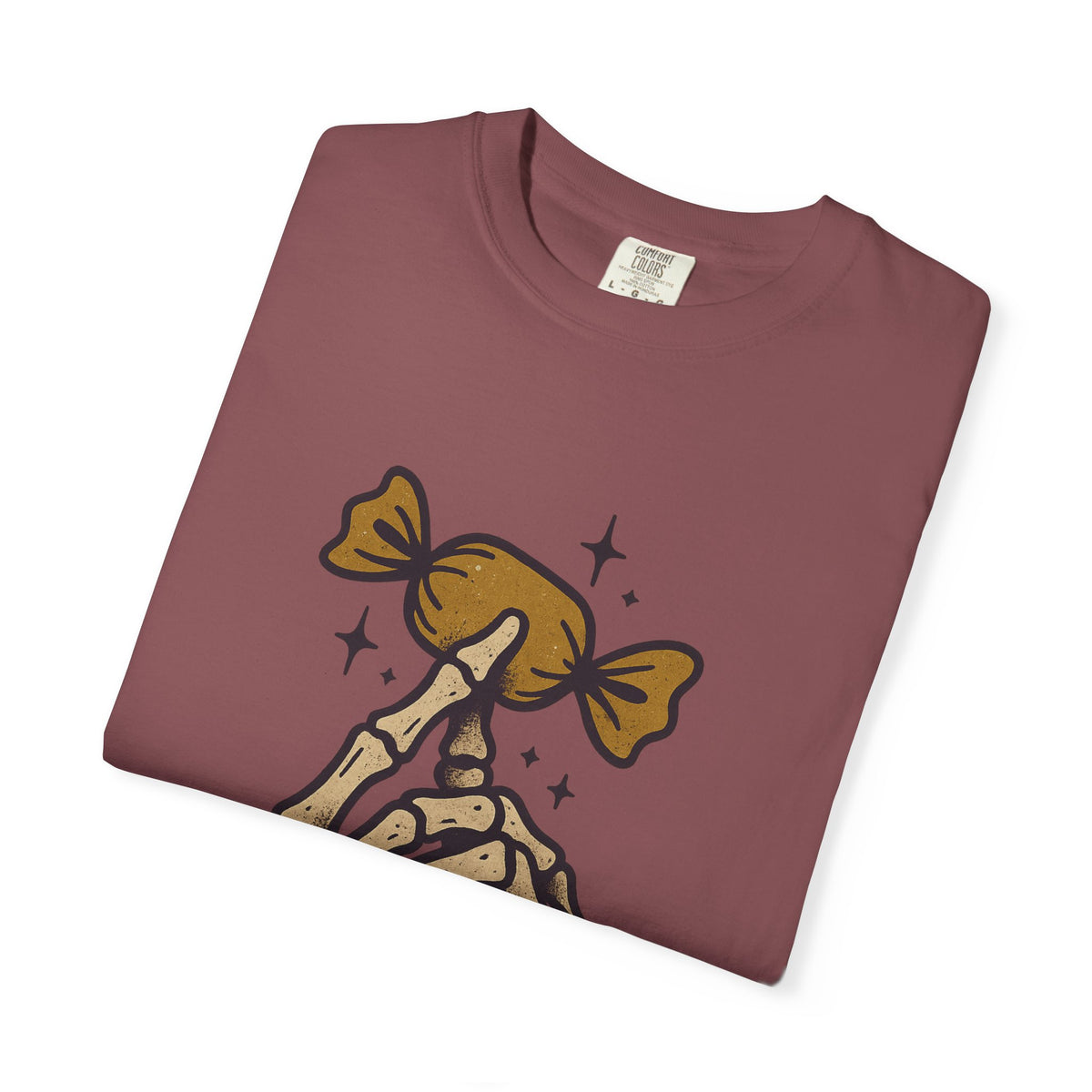 Skeleton Hand Holding Candy T-Shirt