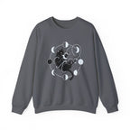 black cat pouncing on moon phases Sweatshirt
