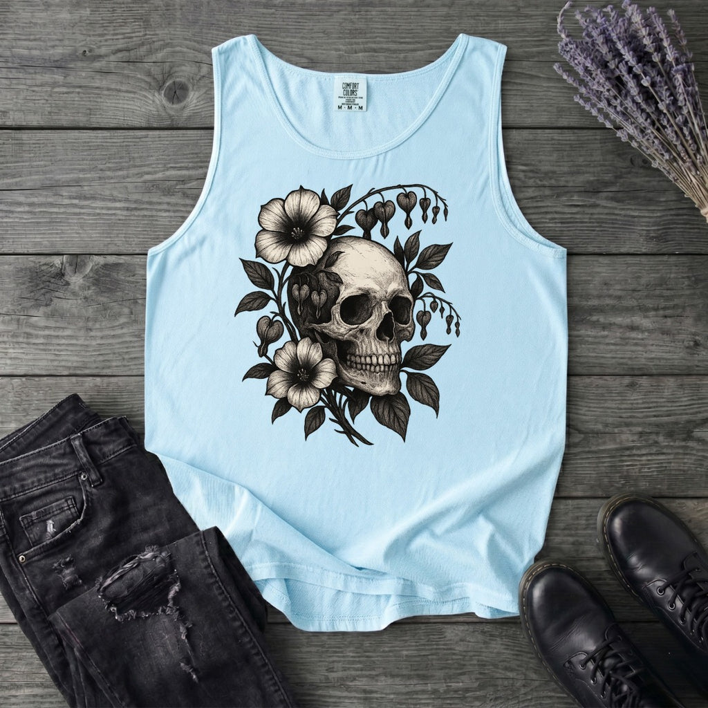 Bleeding Hearts Skull Tank Top