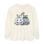 Raccoon And Pumpkin Long Sleeve T-Shirt