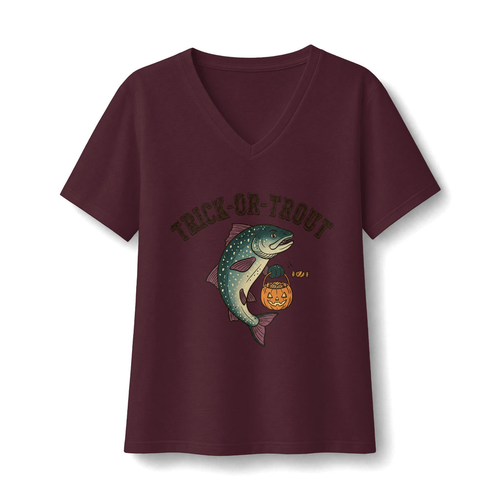 Trick Or Trout V-Neck T-Shirt