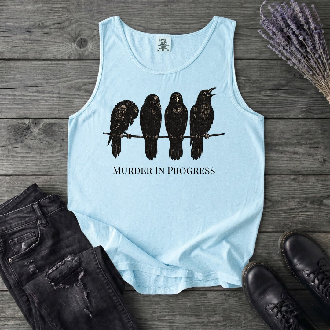Murder In Progress Crows Tank Top
