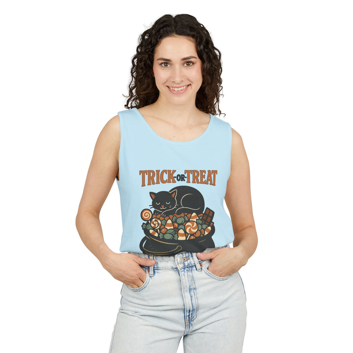 Trick Or Treat Candy Cauldron Tank Top