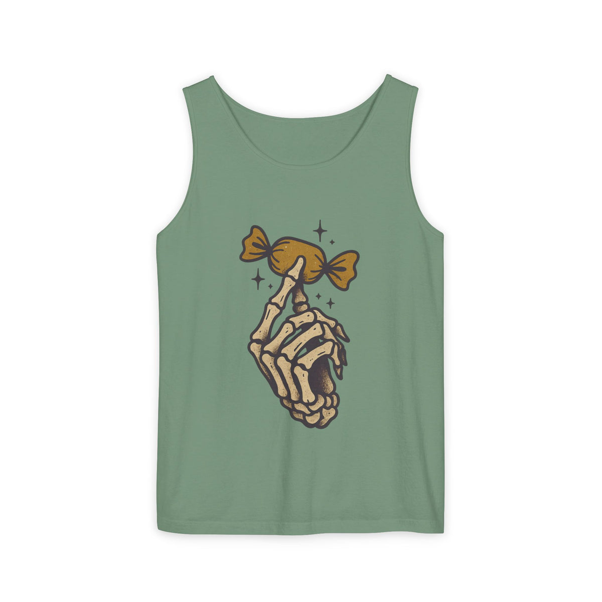 Skeleton Hand Holding Candy Tank Top