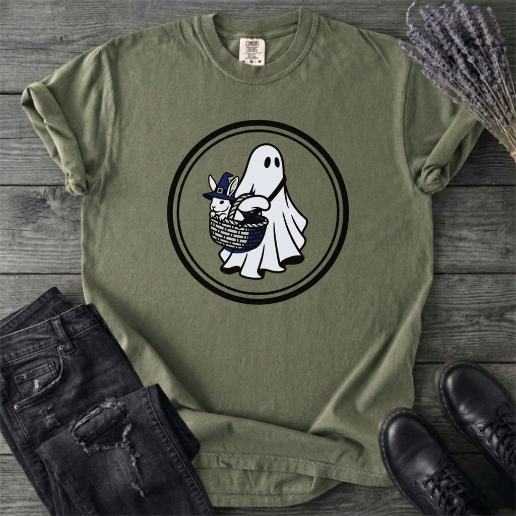 Ghost Bunny Basket T-Shirt