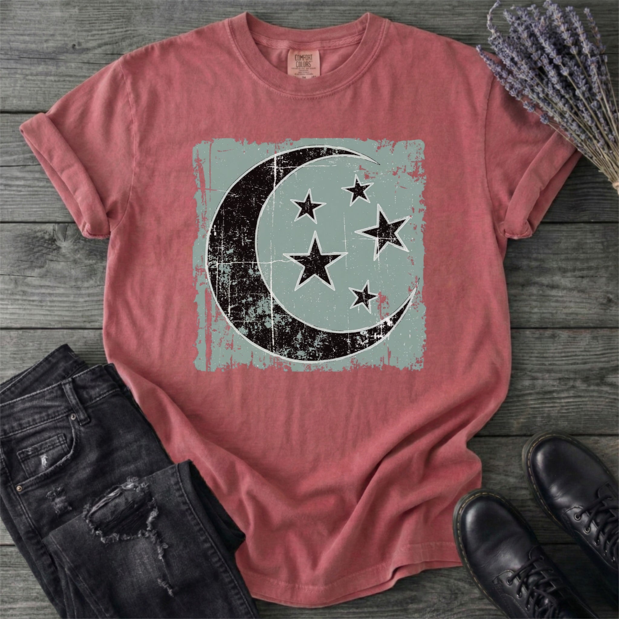Crescent Moon Grunge T-Shirt