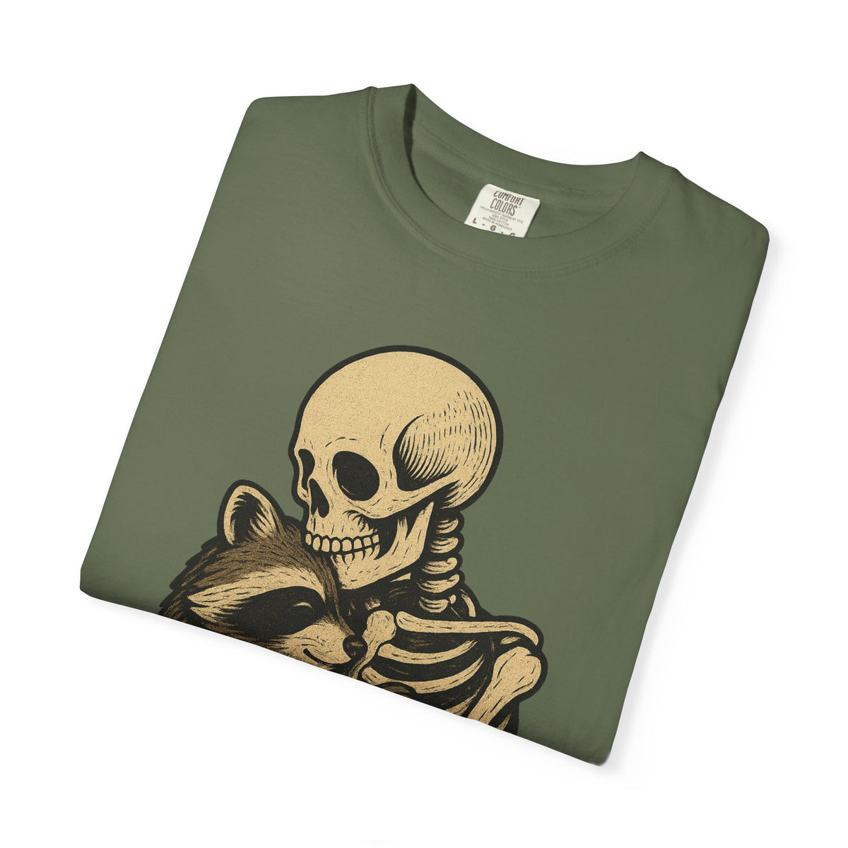 Skeleton Raccoon Hug T-Shirt