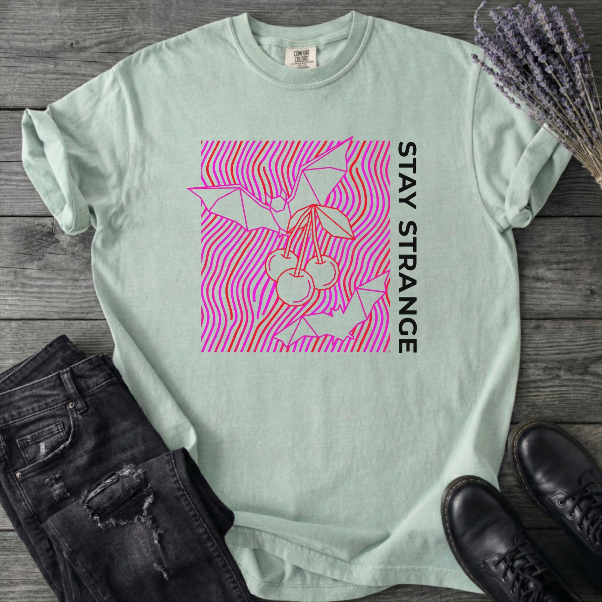 Stay Strange Bats And Cherries T-Shirt