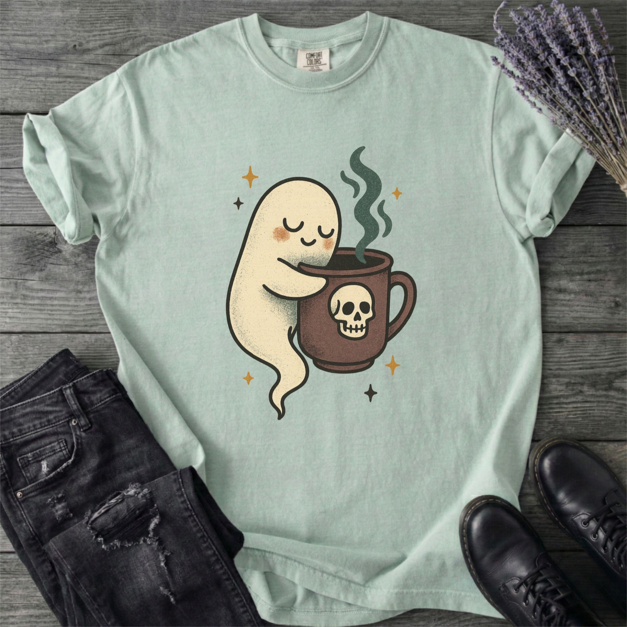 Ghost Coffee Hug T-Shirt
