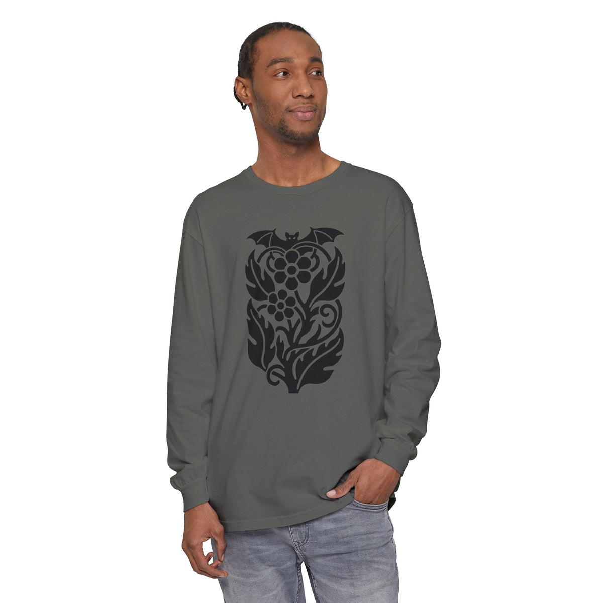 bat night garden Long Sleeve T-Shirt