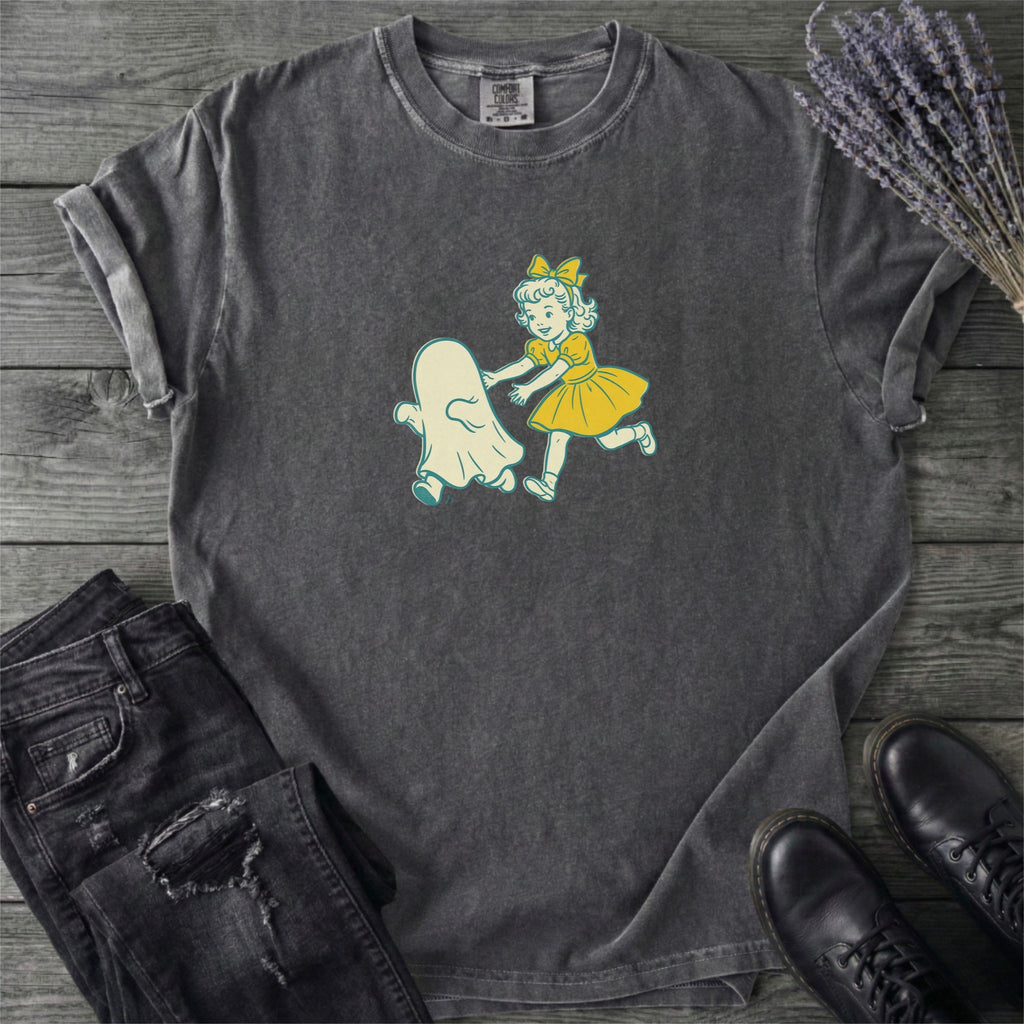 Girl Chasing Ghost T-Shirt