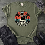Tropical Cat And Skull T-Shirt