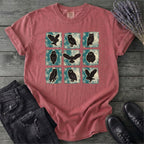 Grunge Owl Grid T-Shirt