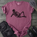 Lounging Skeleton Gothic T-Shirt