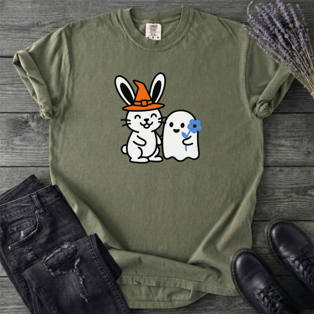 Spring Rabbit Ghost Friends T-Shirt