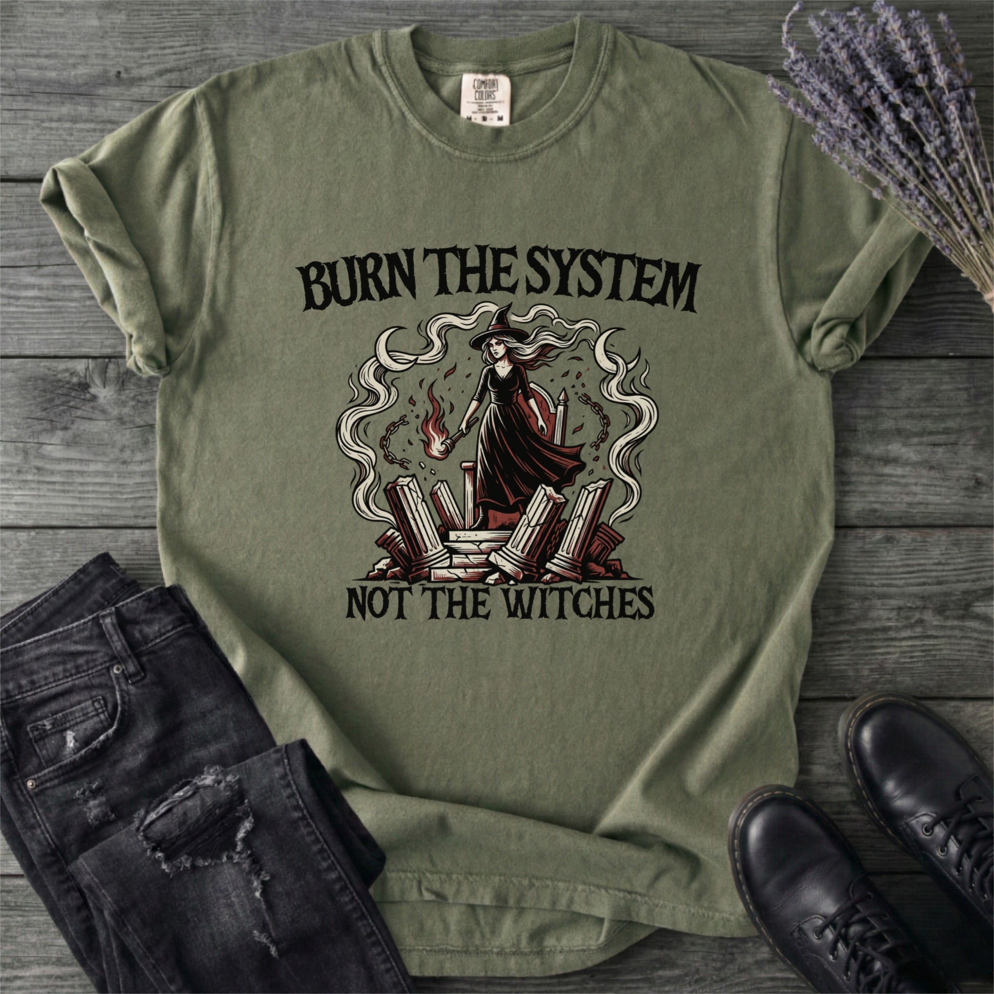 Burn The System Not The Witches T-Shirt