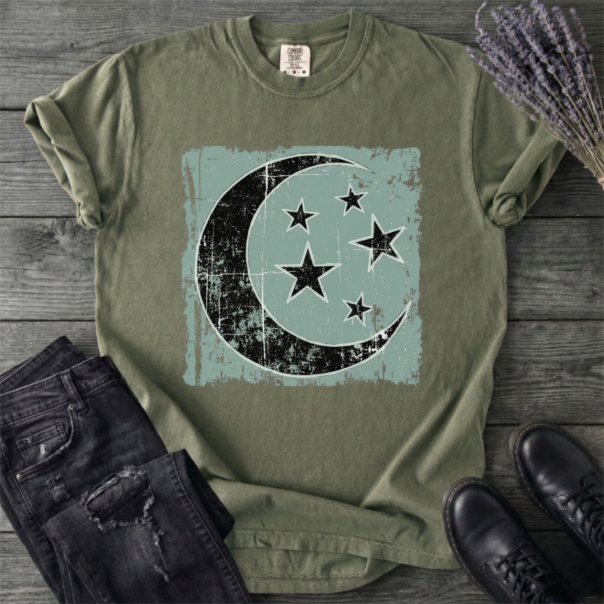 Crescent Moon Grunge T-Shirt