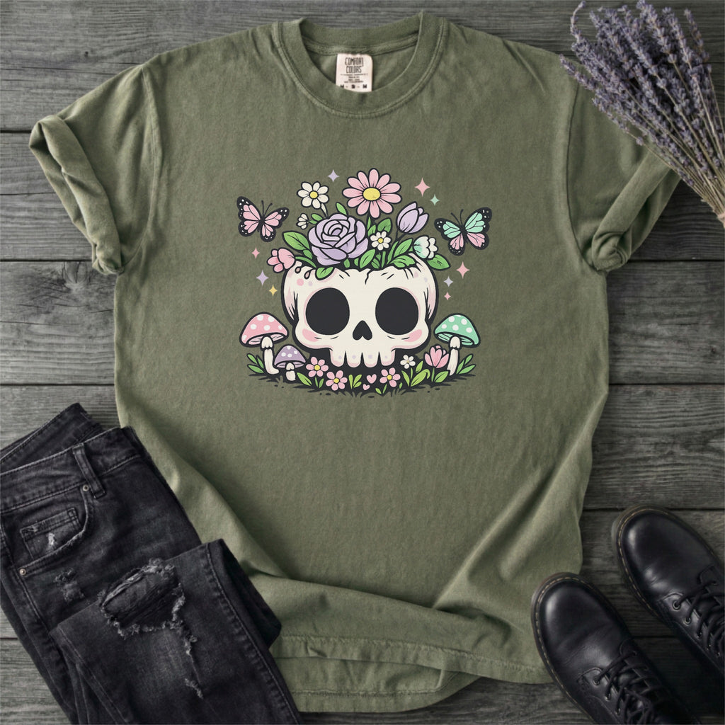 Spring Floral Skull T-Shirt