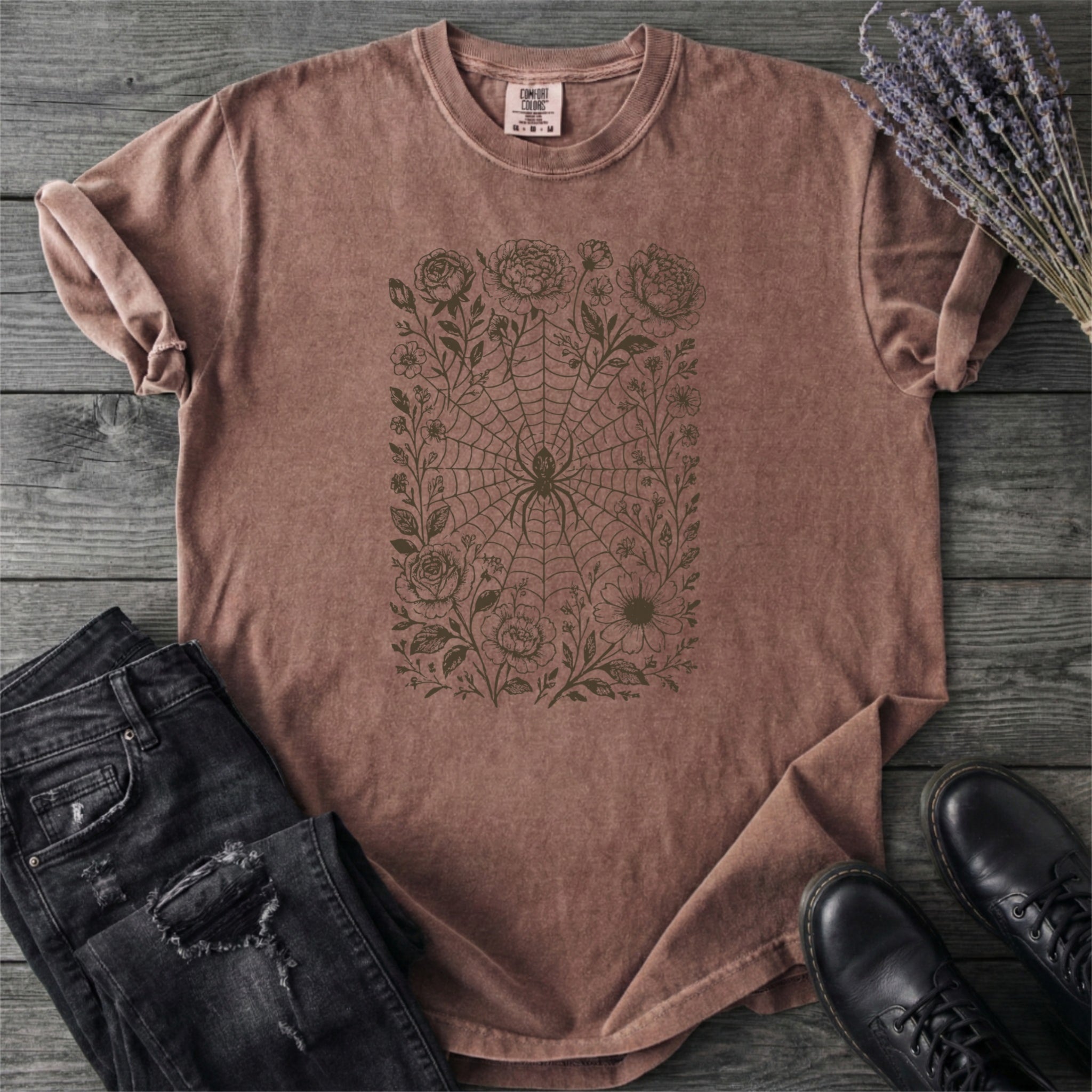 Flower Spiderweb T-Shirt