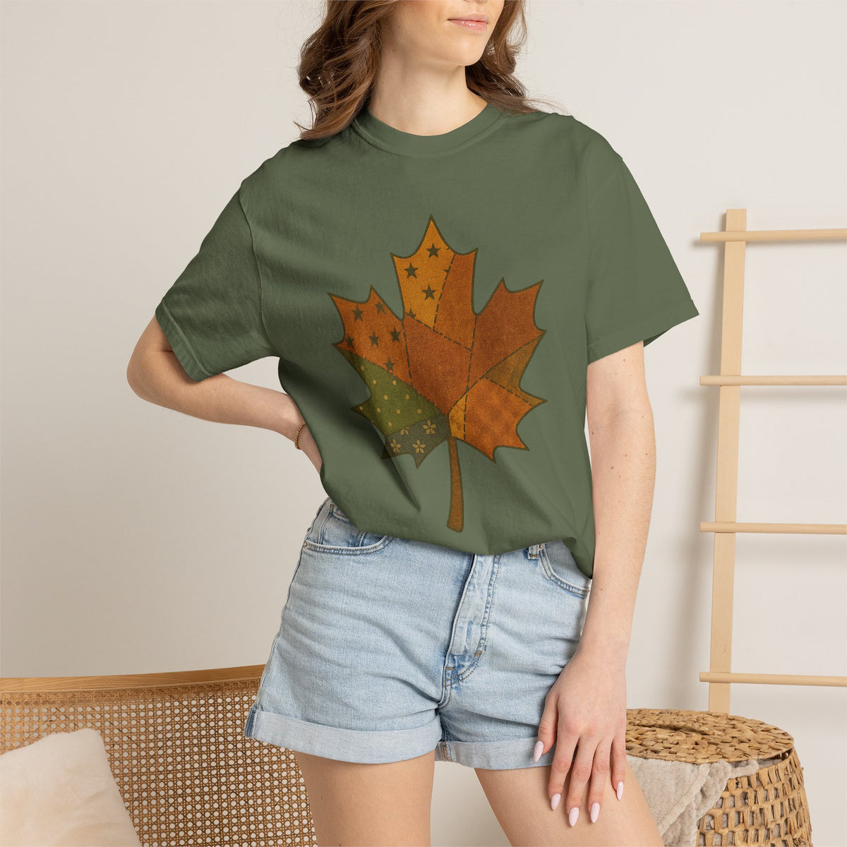 Patchwork Maple Leaf T-Shirt