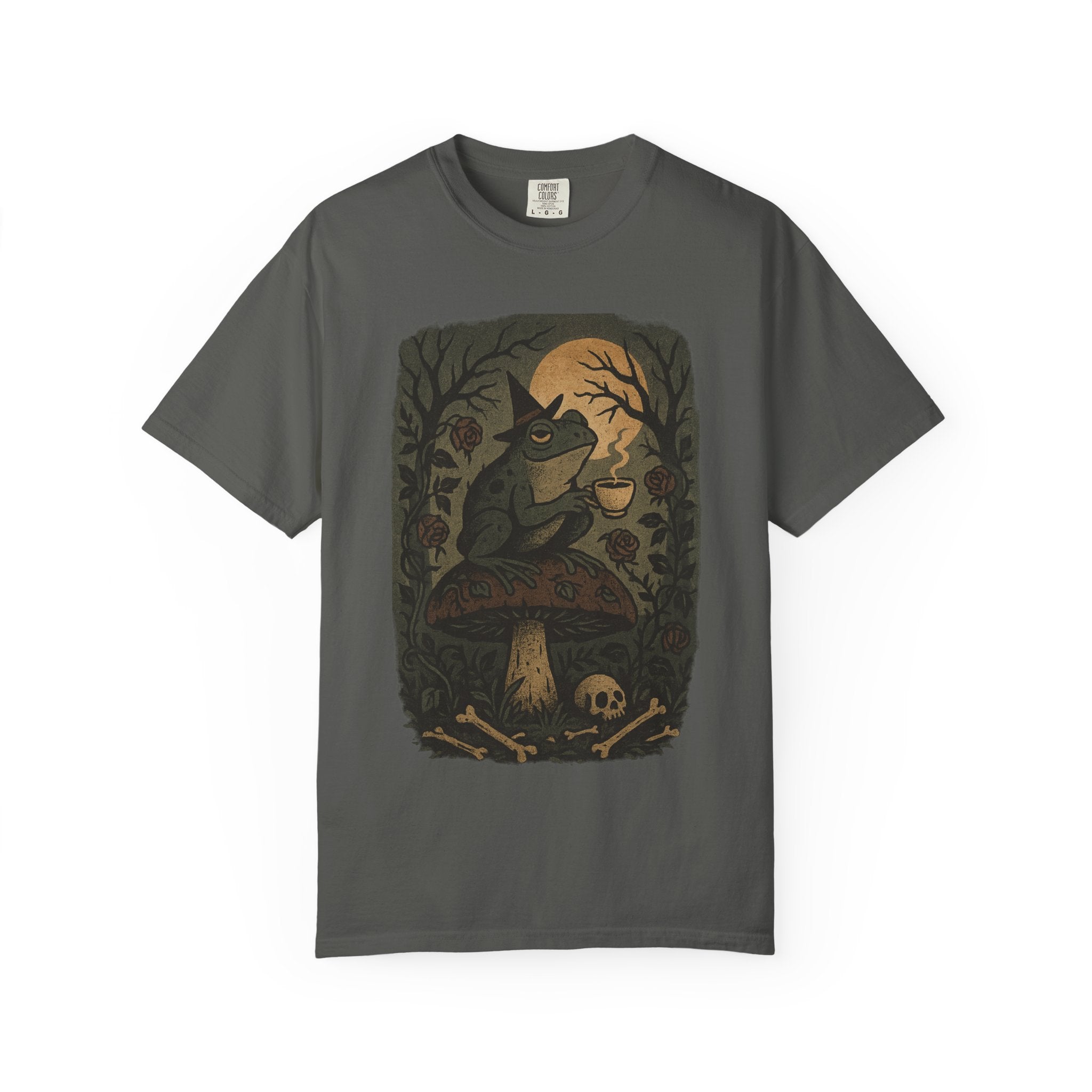 Witchy Frog Coffee Mushroom T-Shirt
