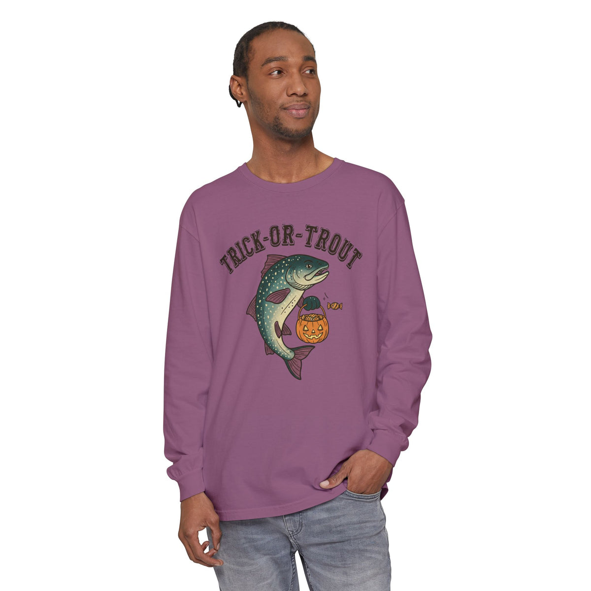 Trick Or Trout Long Sleeve T-Shirt