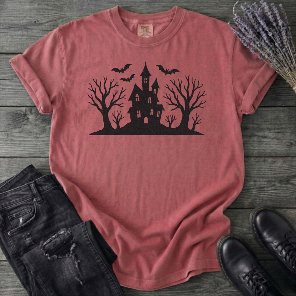 Haunted House Silhouette T-Shirt