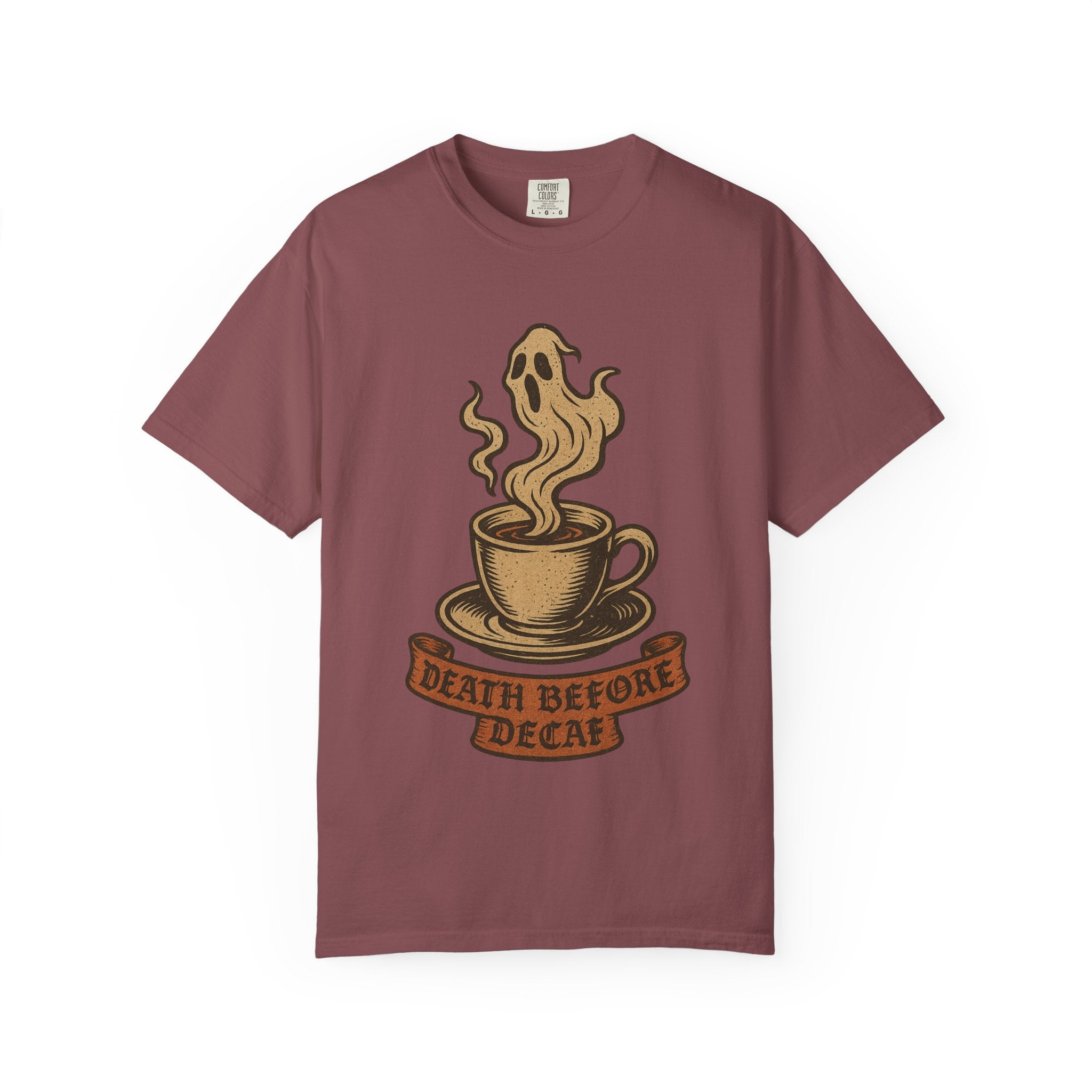 Death Before Decaf Ghost T-Shirt
